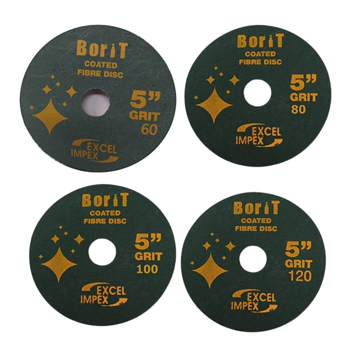 Fibre Disc 5 Borit Aluminum Oxide Resin Fiber Discs 5" Pack of 10 - Image 1