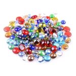 round shaped glass gems with flat bottom which can be used for decorating your glass creations.