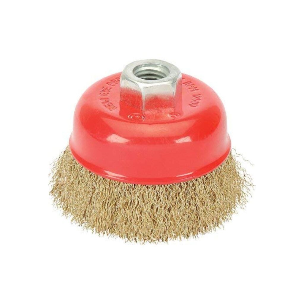 Steel wire coated with brass for corrosion resistance.