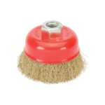 Steel wire coated with brass for corrosion resistance.