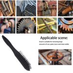 Black steel bristles brush with scraper is used for the removal of paint, rust etc