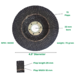 Borit Flap Disc For Glass 22mm bore Front and back image