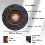 Borit Flap Wheel For Glass Stone Back Up 4.25 inch - Image 5